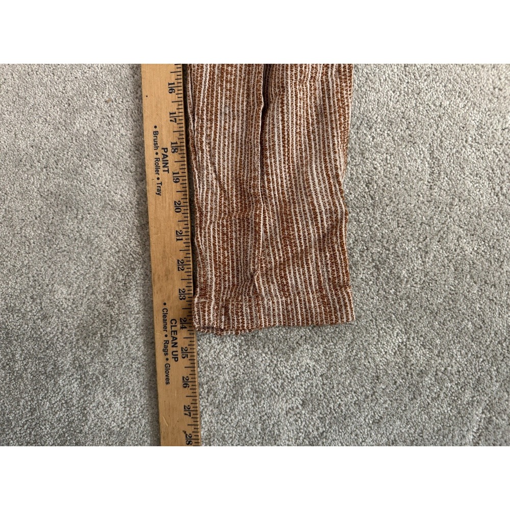 Free People Slouchy Utility Linen Striped Pants Boho Casual Drawstring Waist 4‎ - Picture 7 of 9